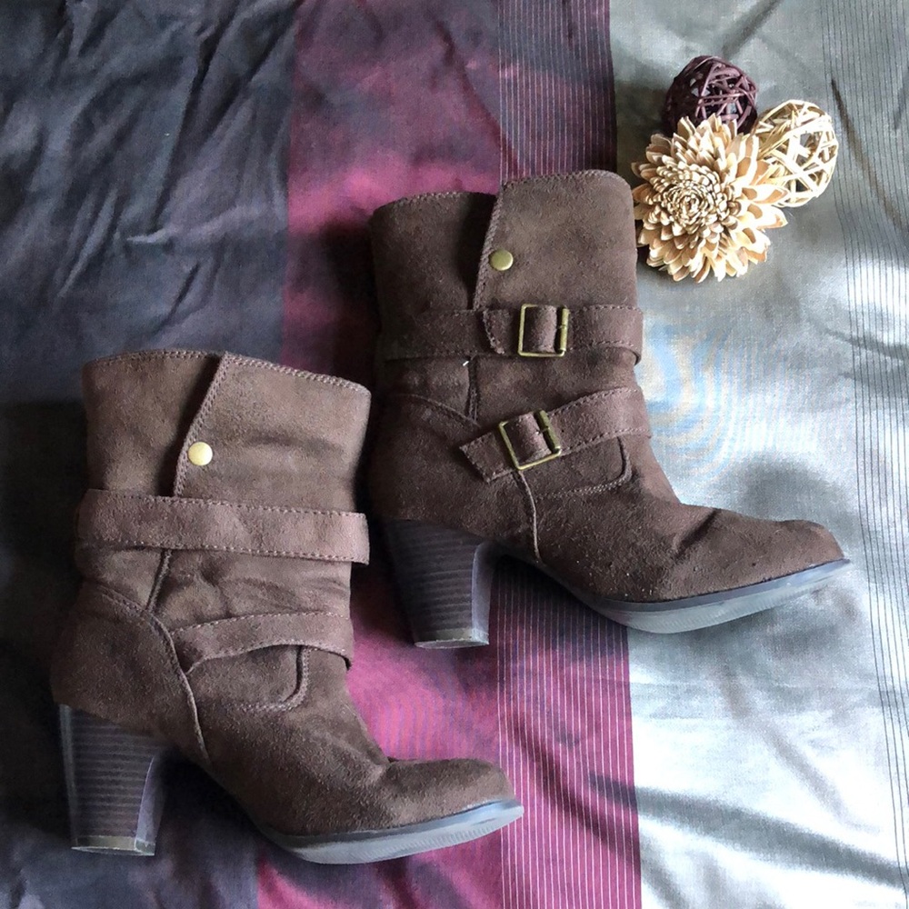 Brown Suede Ankle Boots